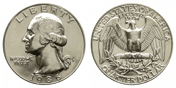 1986 P Washington Quarter Value