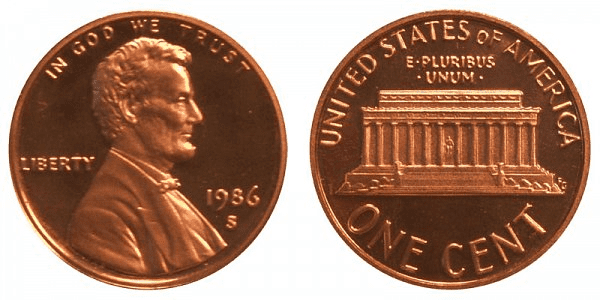 1986-S Proof Penny