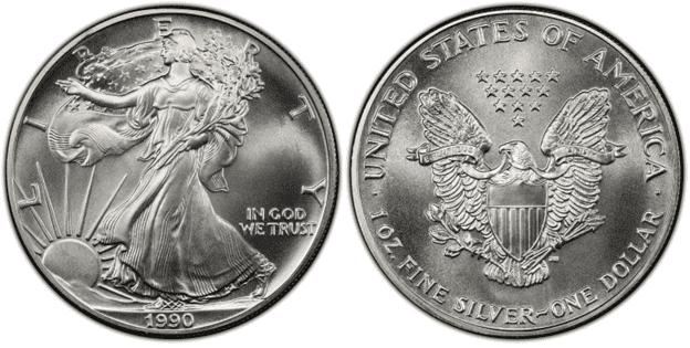 1990 Silver Eagle Dollar