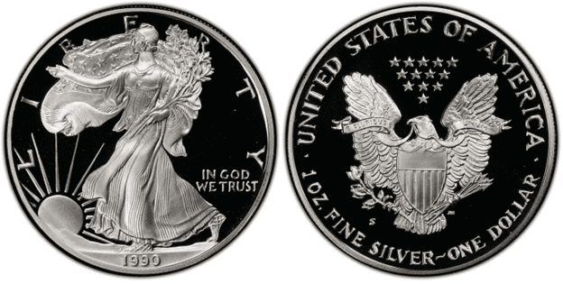 1990 Silver Eagle Dollar