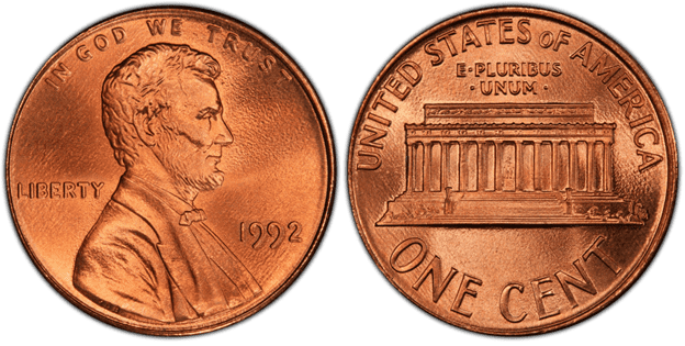 1992 P Lincoln Penny