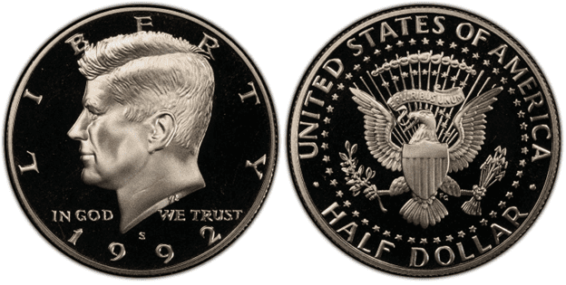 1992 S Kennedy Half Dollar (proof)