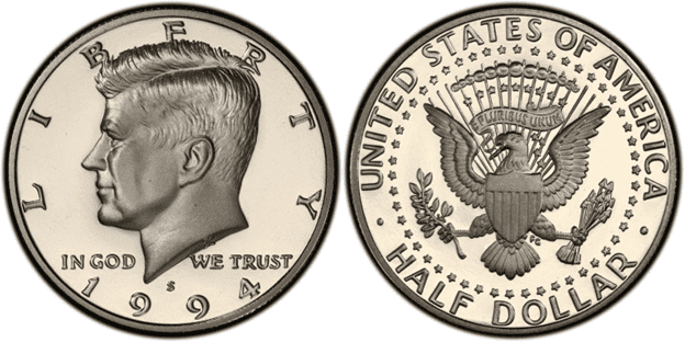 1994 S Silver Kennedy Half Dollar (proof)