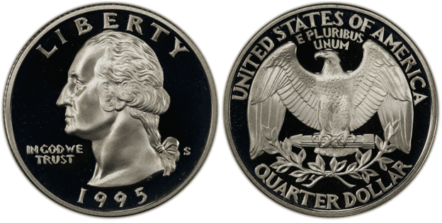 1995 S Washington Quarters (Silver Proof)