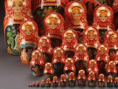 Large Set of Hand Painted Dolls