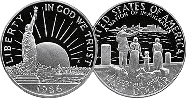 US Statue of Liberty Commemorative Half Dollar 1986 