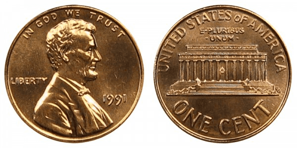 What Is the 1991 Lincoln Penny Made Of