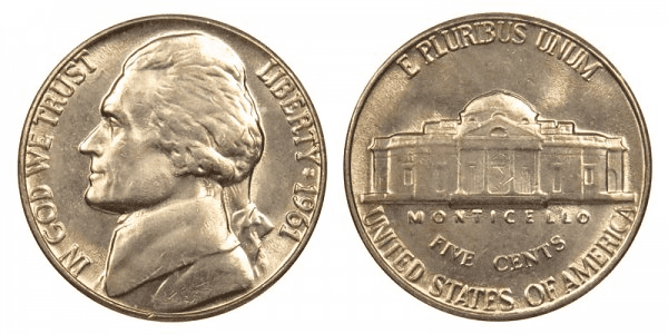 What Is the 1961 Jefferson Nickel Made Of