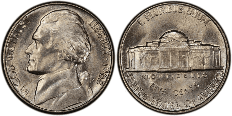 1962 P Jefferson nickel