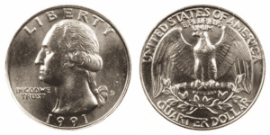 1991 D Washington Quarter