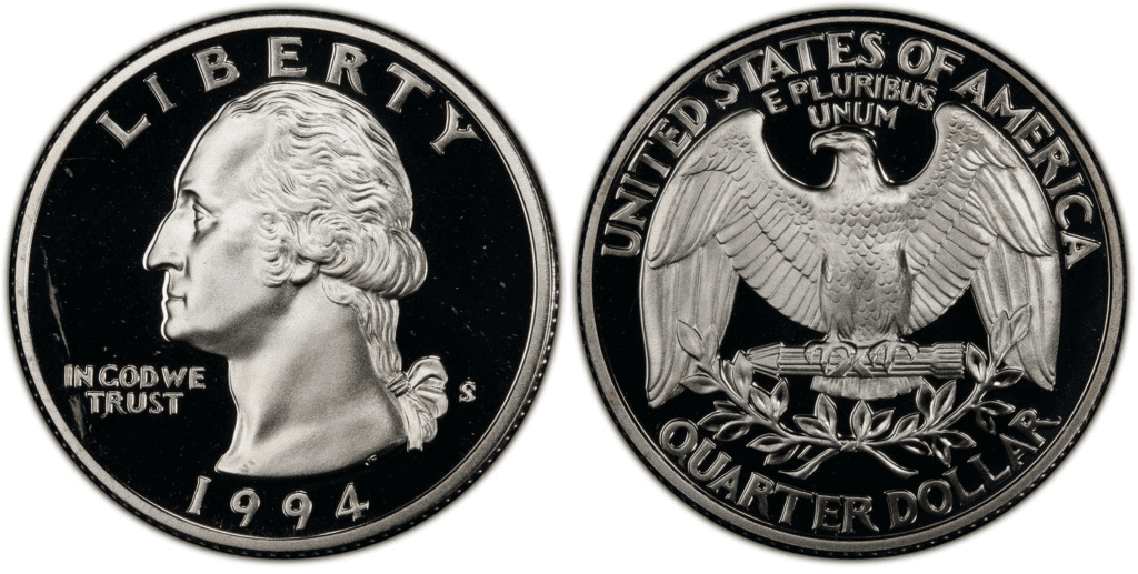 1994 S Washington Quarters (Silver Proof)
