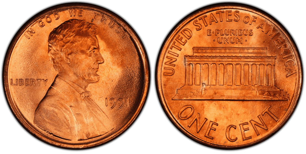 1991 P Lincoln Penny