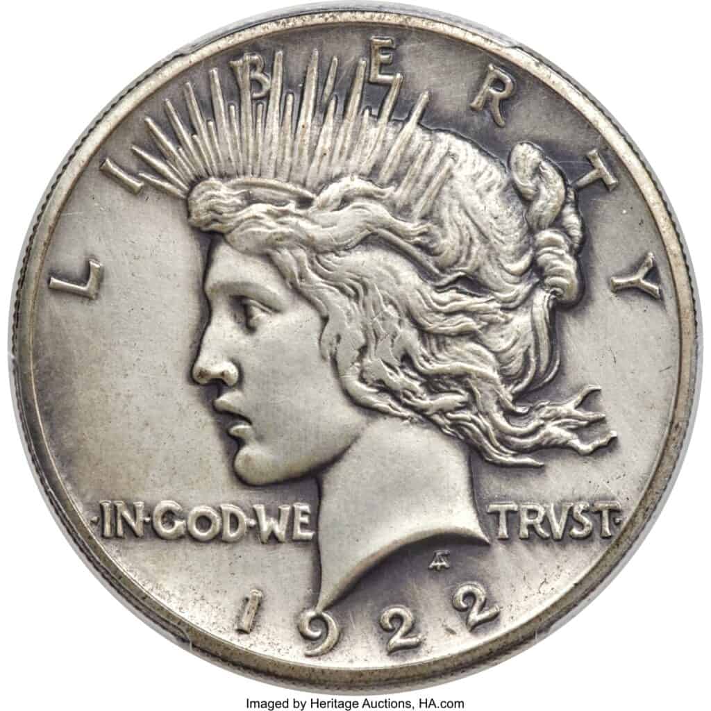 1922 Proof Peace High Relief Dollar