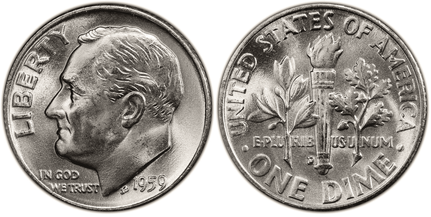 1959 D Roosevelt Dime