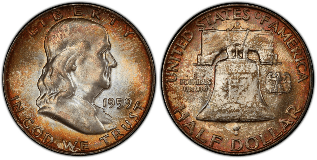 1959 D Franklin Half Dollar