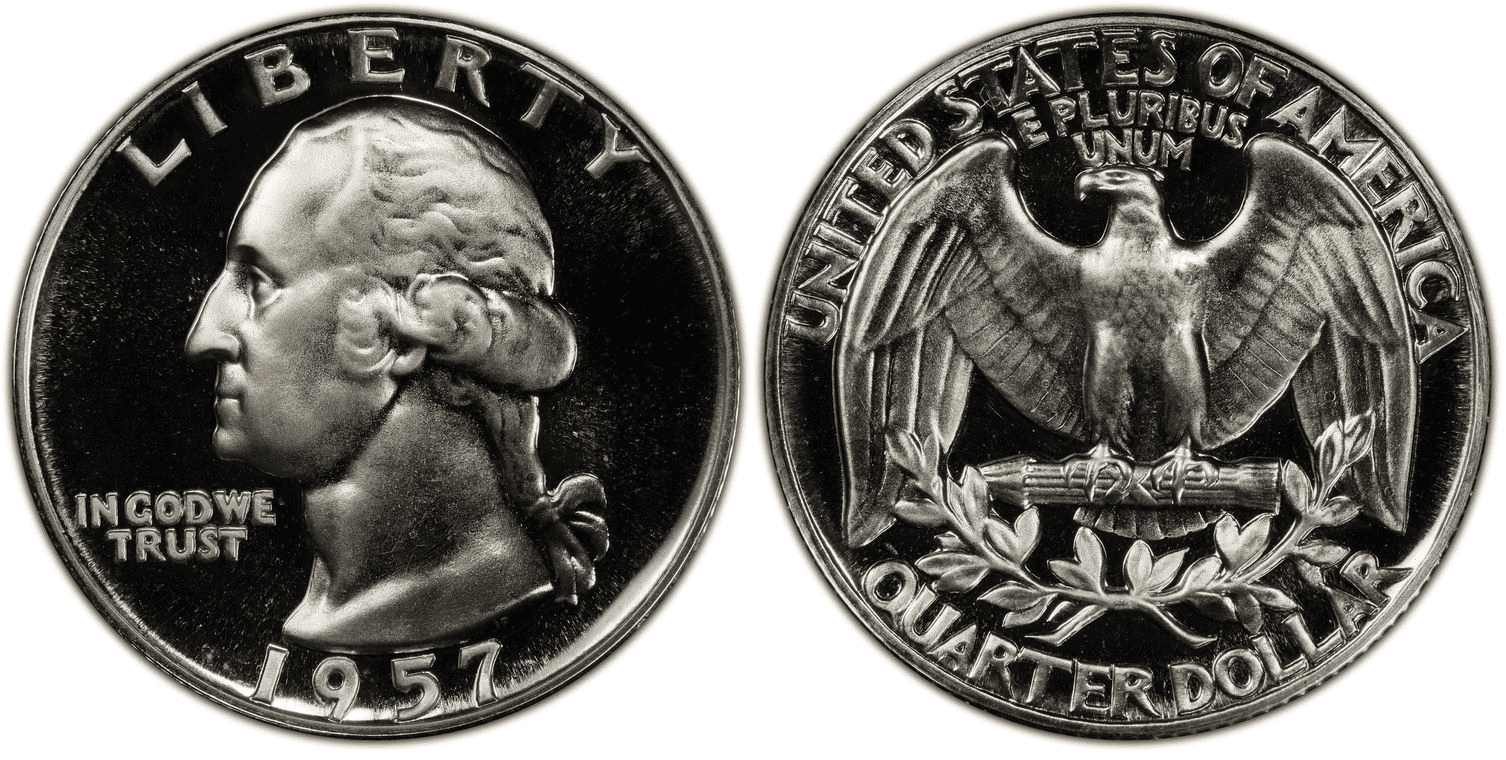 1957 P Proof Washington Quarter