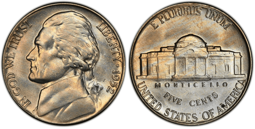 1952 P Jefferson Nickel