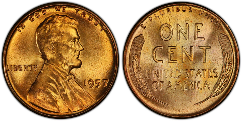 1957 P Lincoln Penny