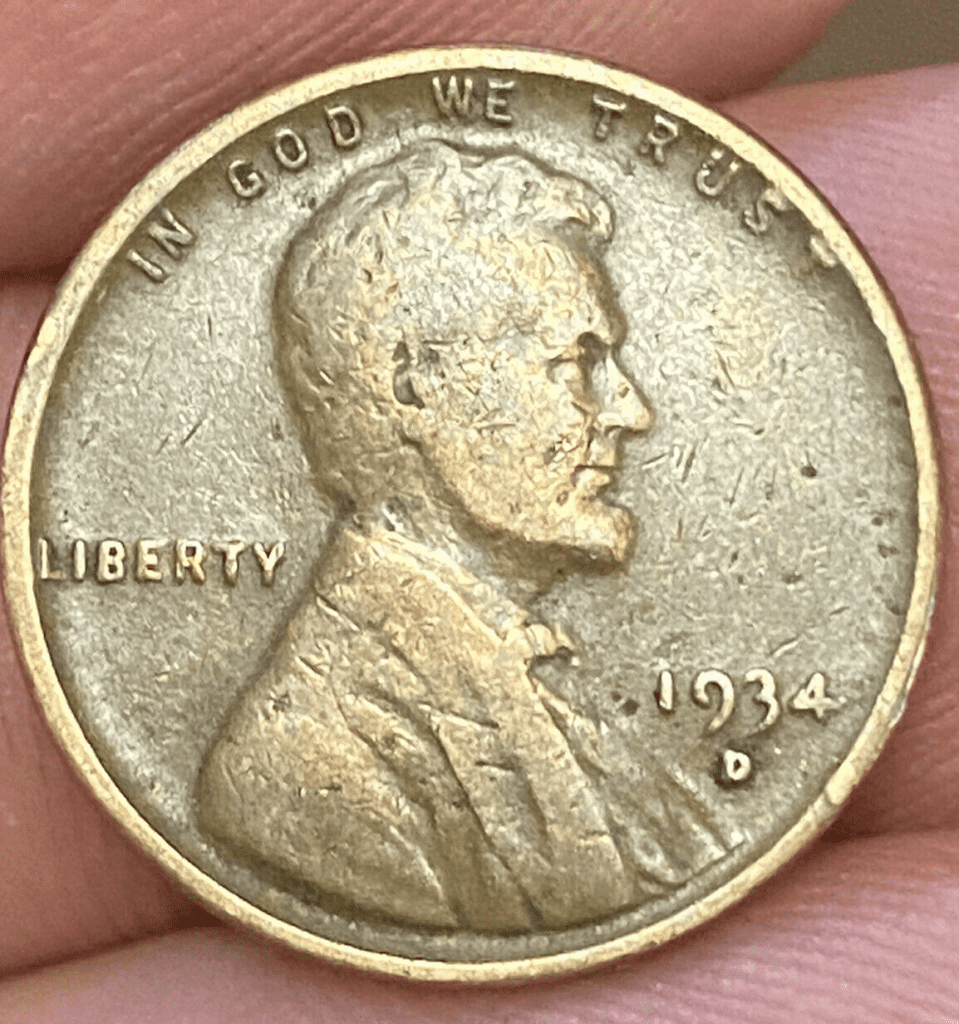 1934 penny doubled die error
