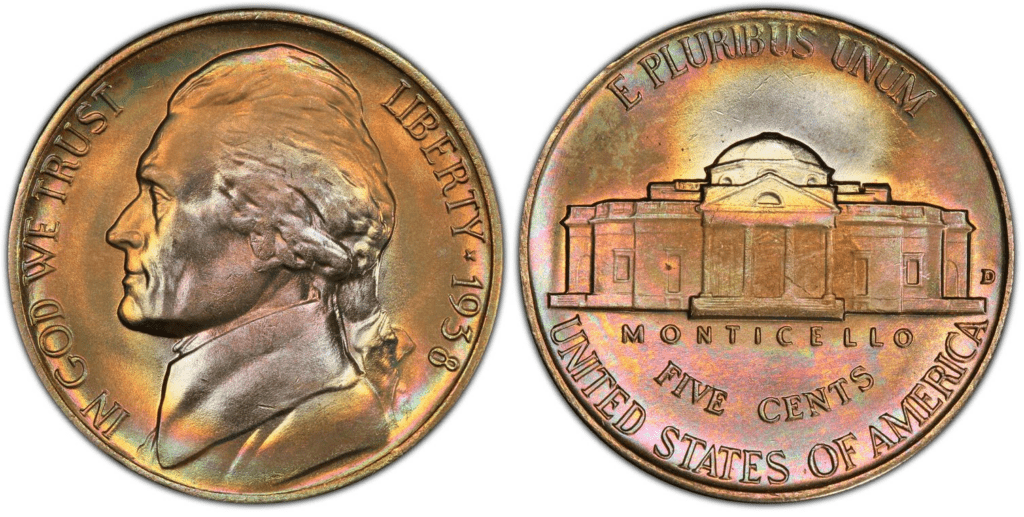 1938 D Jefferson Nickel