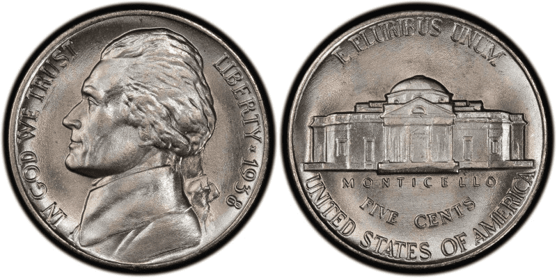 1938 P Jefferson Nickel