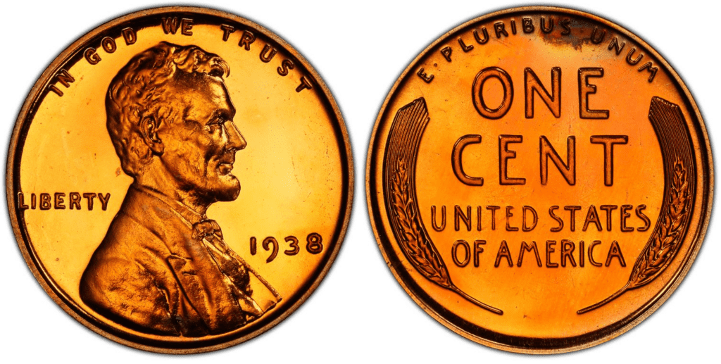 1938 Proof Lincoln Wheat Penny