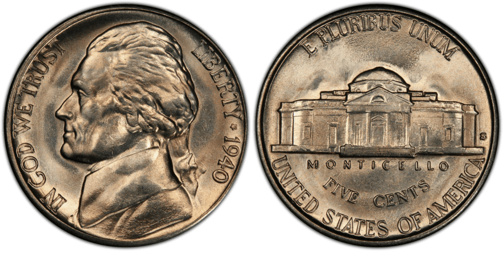 1940 S Jefferson Nickel 