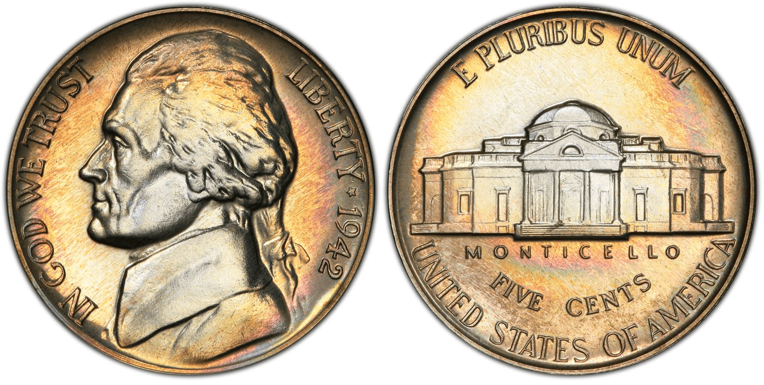 1942 P Jefferson Nickel Type 1 (Proof)