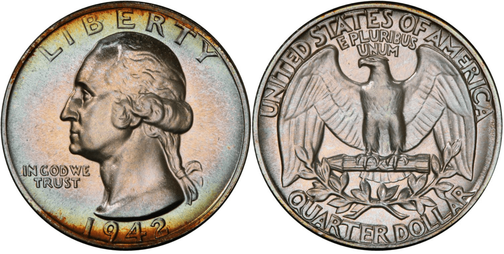 1942-P Washington Quarter proof