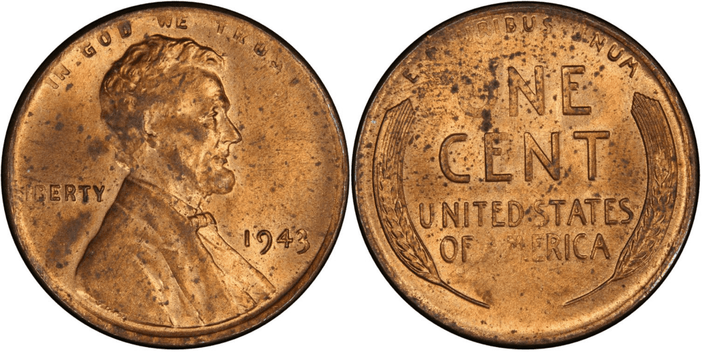 1943 P Copper Washington Quarter