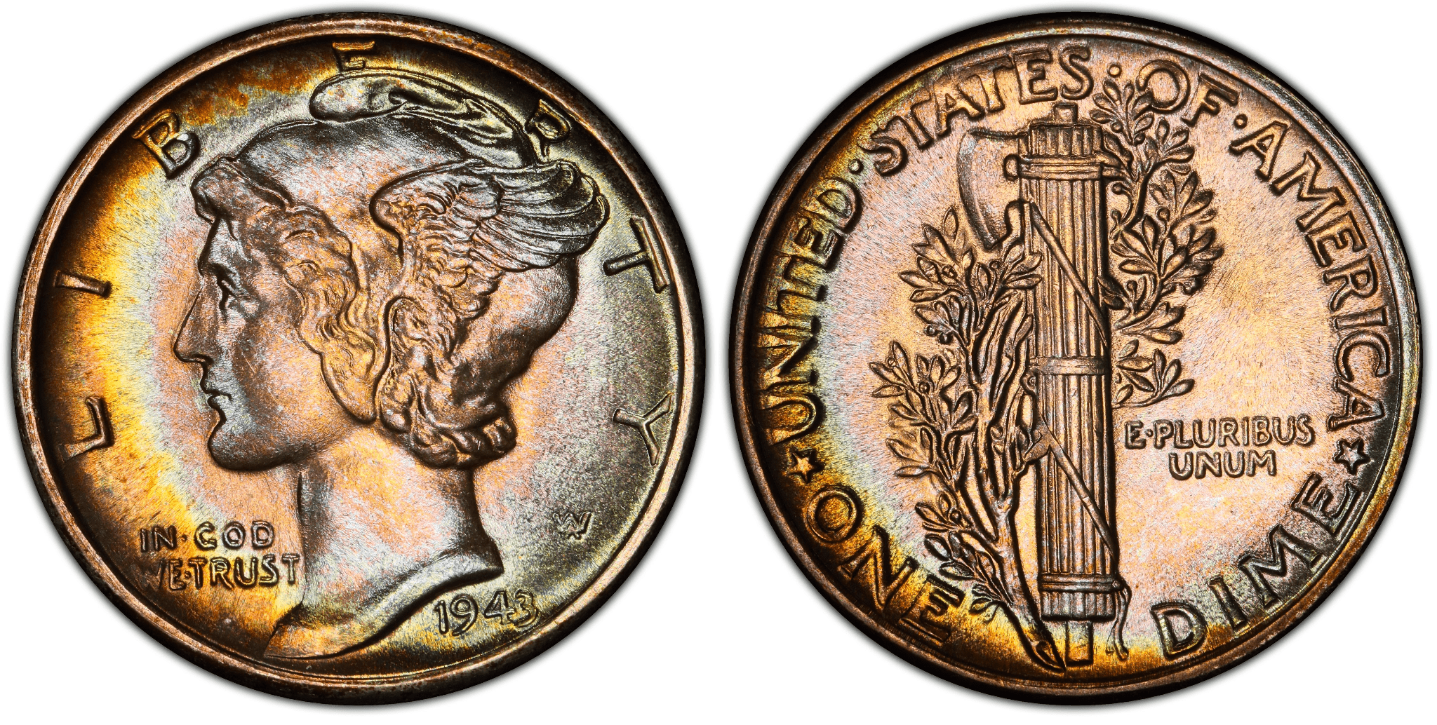 1943 P Mercury Dime