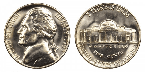 1965 Jefferson Nickel (No Mint Mark)