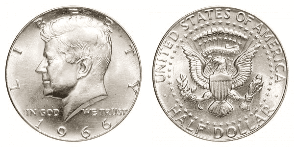 1966 Kennedy Half Dollar (No Mint Mark)