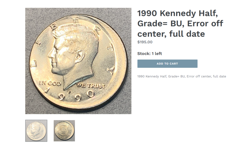 List Of 1990 Kennedy Half Dollar Errors