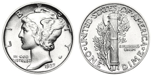 What Is the 1937 Mercury Dime Made Of