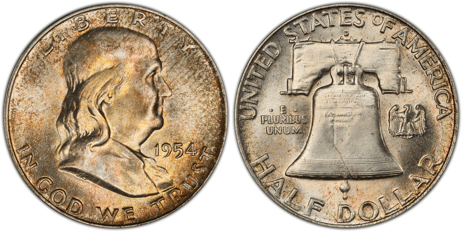 1954 Ben Franklin Half Dollar Value