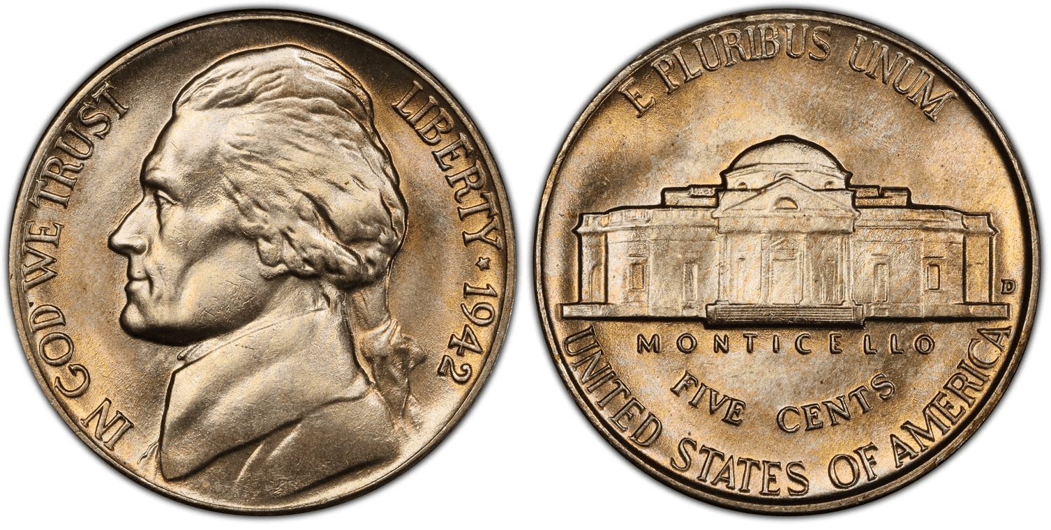 1942 D Jefferson Nickel