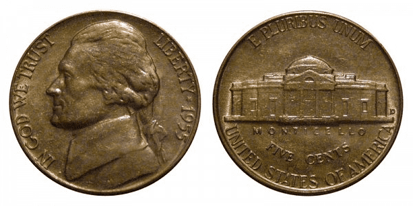 What Is the 1955 Jefferson Nickel Made Of