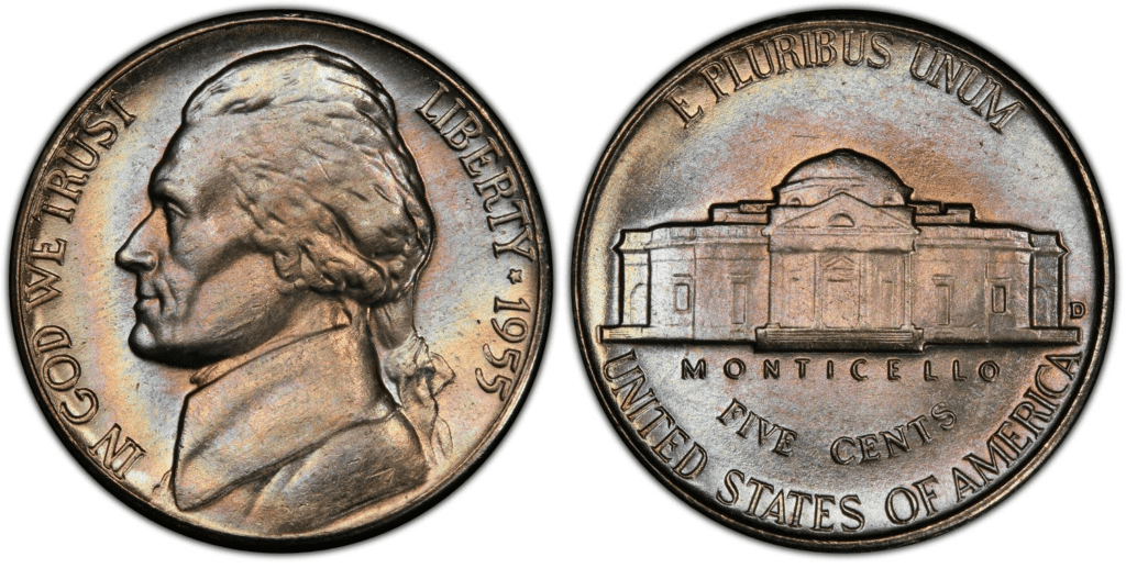 1955 D Jefferson nickel