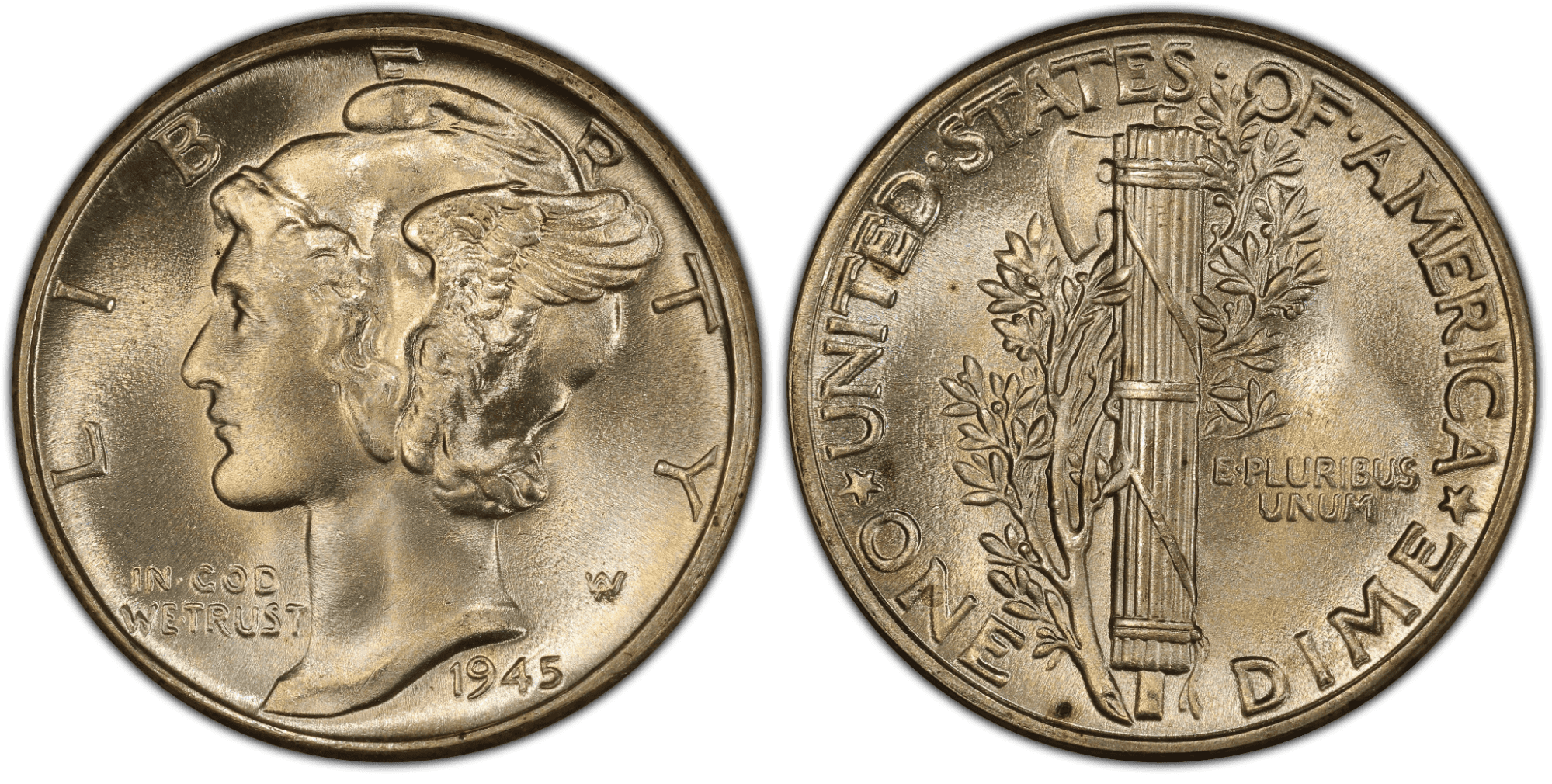 1945 P Mercury Dime