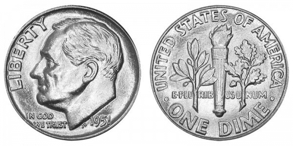 What Is the 1951 Roosevelt Dime Made Of