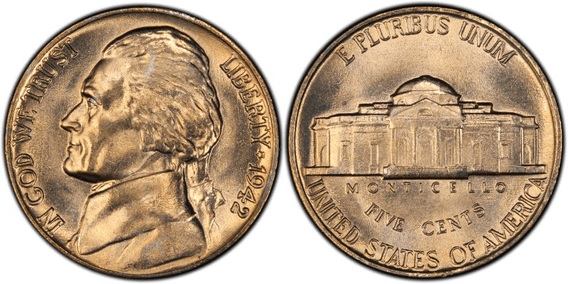 1942 P Jefferson Nickel (Type 1)