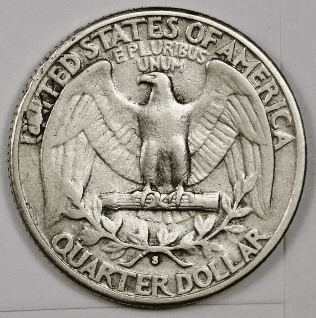 1932 Washington Quarter Dollar cud error
