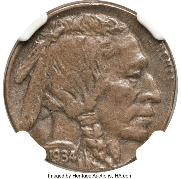 1934 nickel value Struck on a Cent Planchet