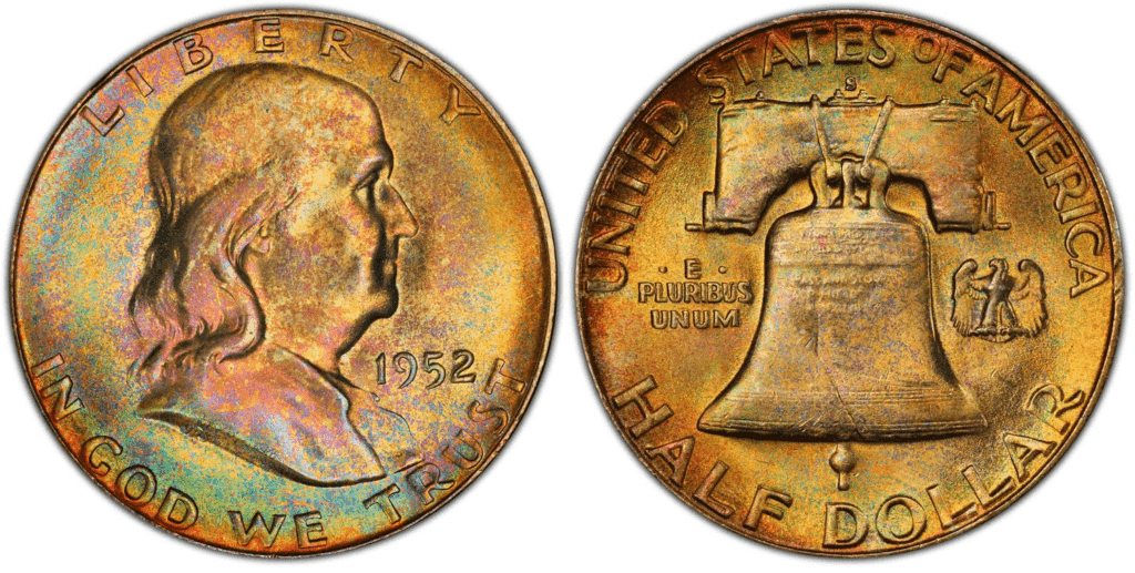 1952 S Franklin Half Dollar