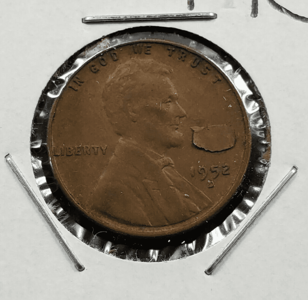 1952 penny with a lamination error