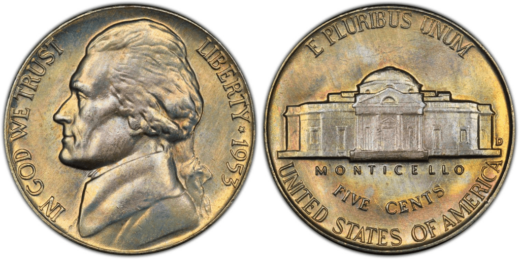 1953 D Jefferson Nickel