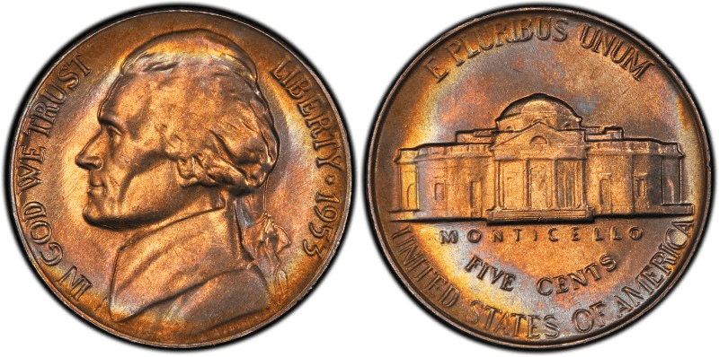 1953 P Jefferson Nickel