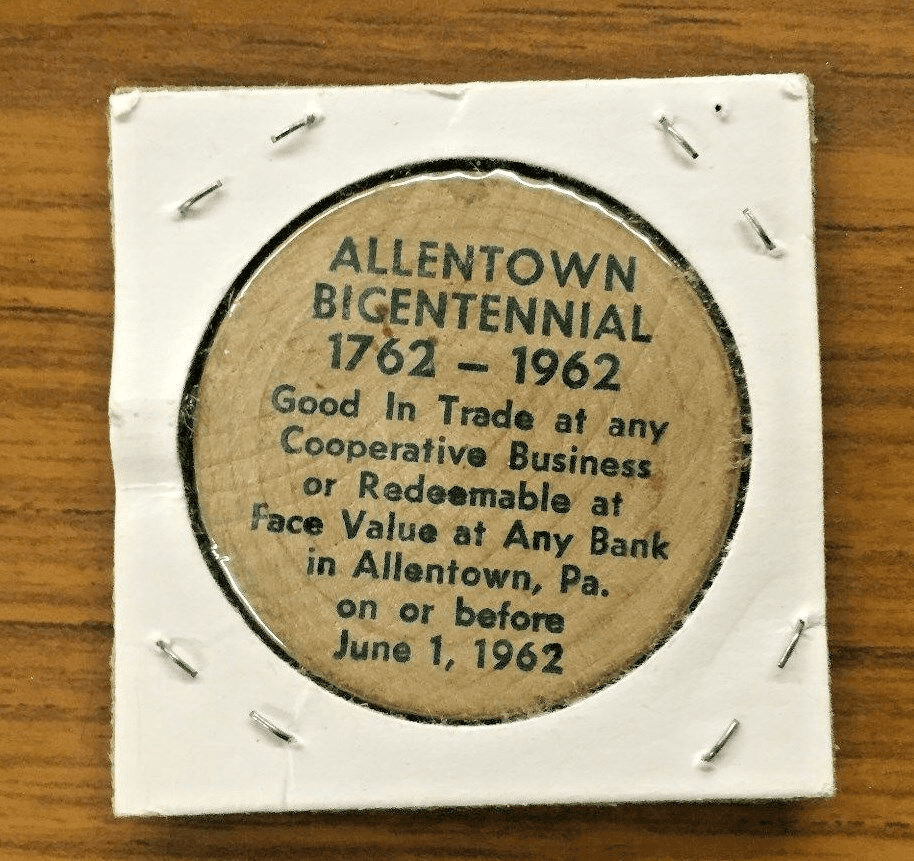 1956 Wooden Nickel (Allentown, Pa) 2