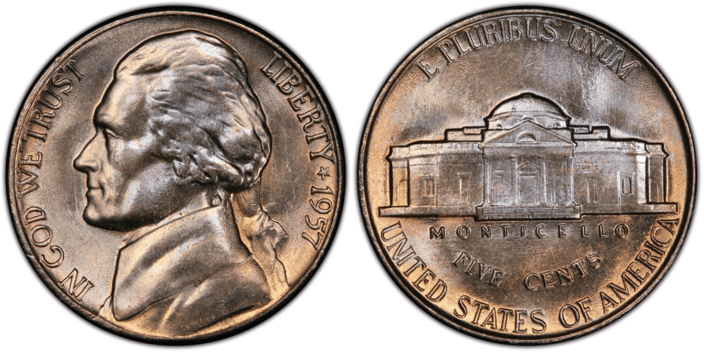 1957 P Jefferson Nickel